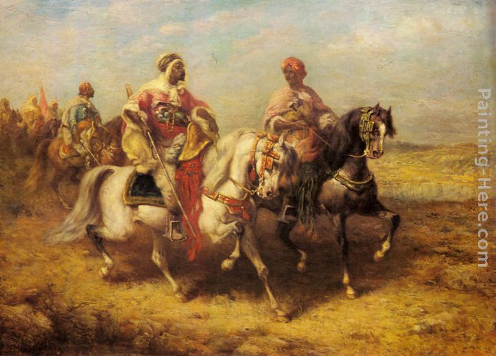 Arab Chieftain and his Entourage painting - Adolf Schreyer Arab Chieftain and his Entourage art painting